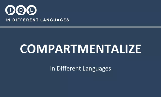 Compartmentalize in Different Languages - Image