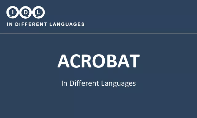 Acrobat in Different Languages - Image