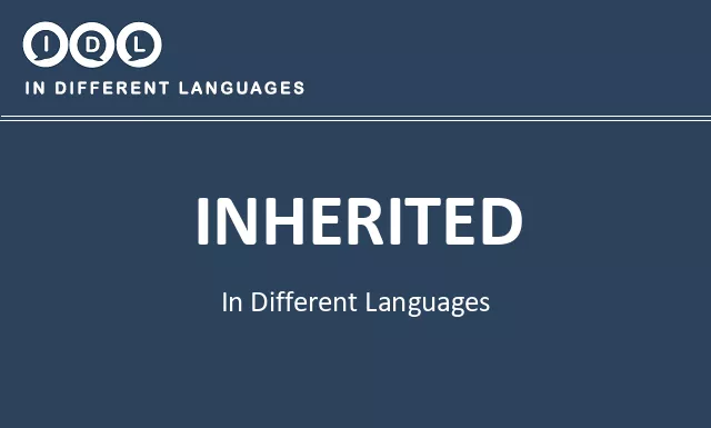 Inherited in Different Languages - Image
