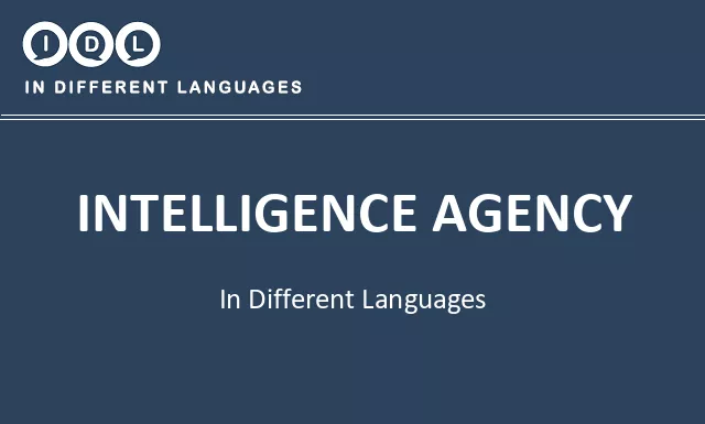 Intelligence agency in Different Languages - Image