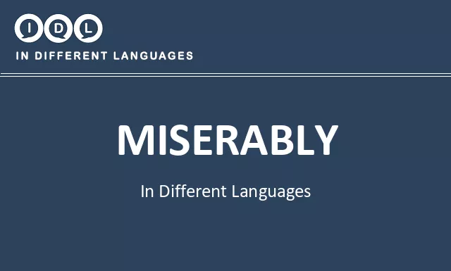 Miserably in Different Languages - Image