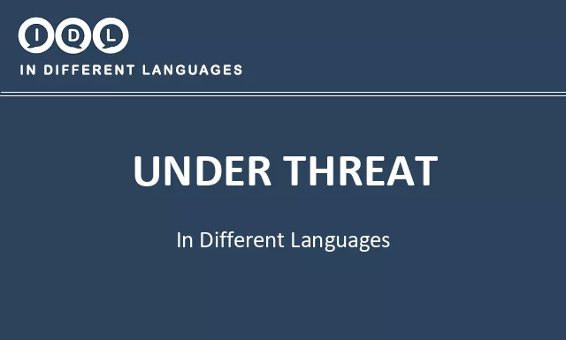 Under threat in Different Languages - Image
