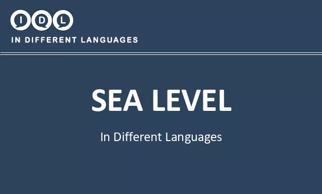 Sea level in Different Languages - Image