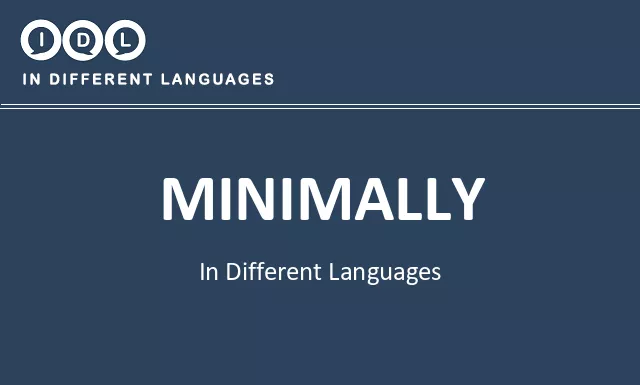 Minimally in Different Languages - Image