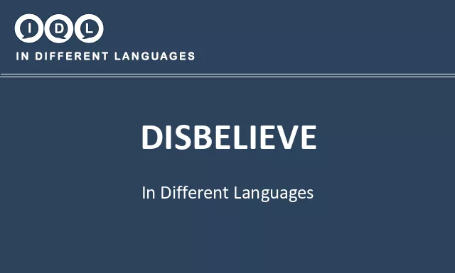 Disbelieve in Different Languages - Image