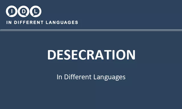 Desecration in Different Languages - Image