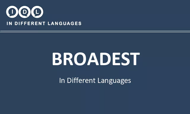 Broadest in Different Languages - Image