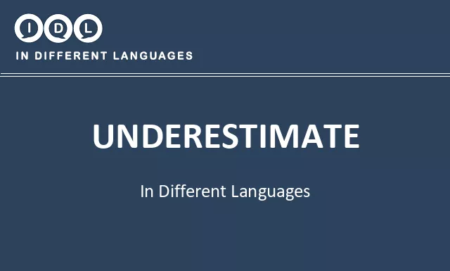 Underestimate in Different Languages - Image