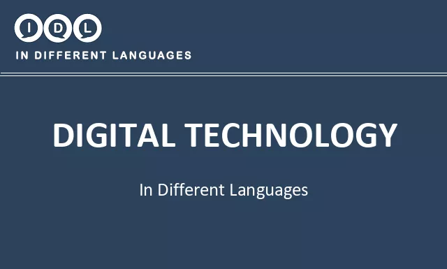 Digital technology in Different Languages - Image