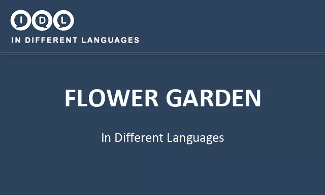 Flower garden in Different Languages - Image