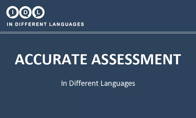 Accurate assessment in Different Languages - Image