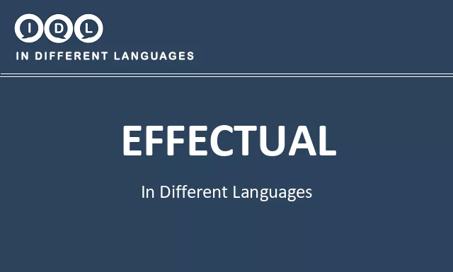 Effectual in Different Languages - Image