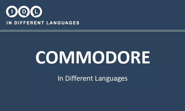Commodore in Different Languages - Image