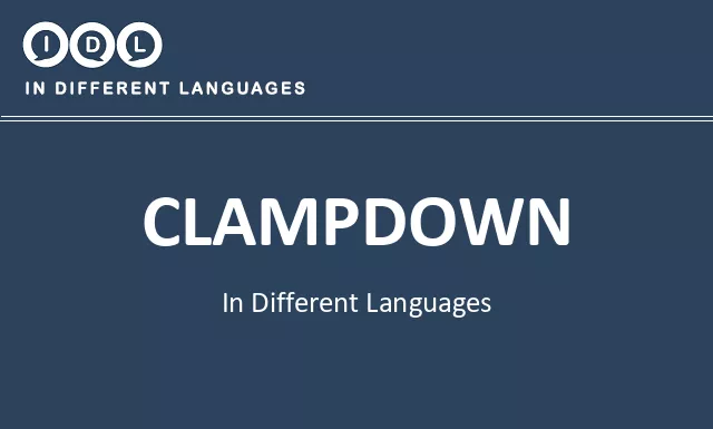 Clampdown in Different Languages - Image