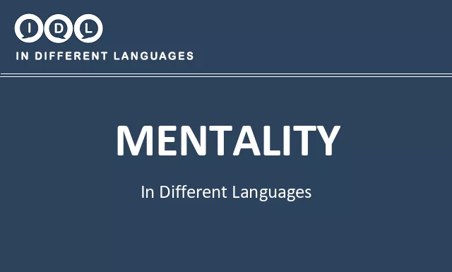 Mentality in Different Languages - Image