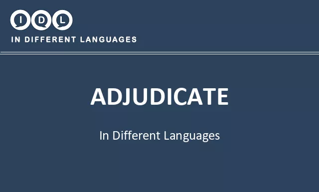 Adjudicate in Different Languages - Image