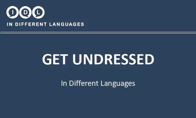 Get undressed in Different Languages - Image
