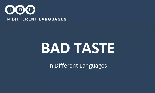 Bad taste in Different Languages - Image