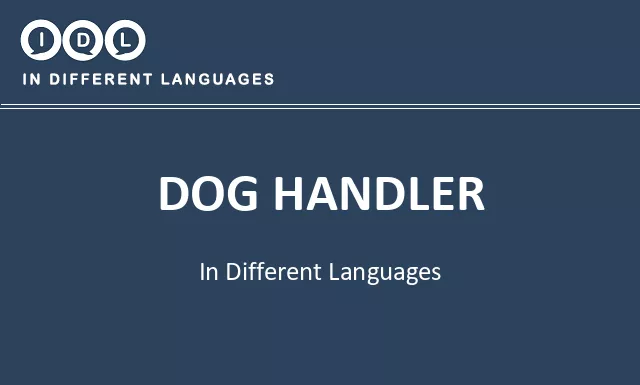 Dog handler in Different Languages - Image