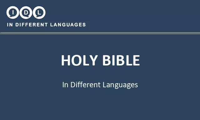 Holy bible in Different Languages - Image