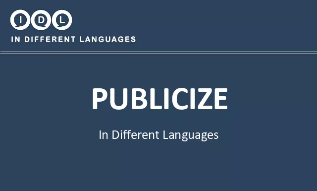 Publicize in Different Languages - Image