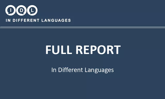 Full report in Different Languages - Image