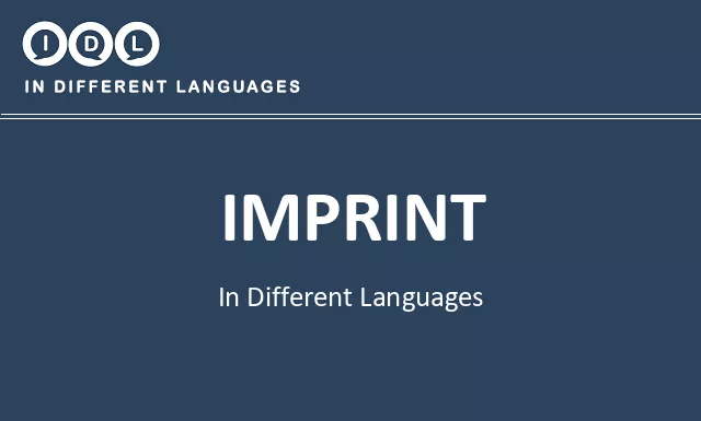Imprint in Different Languages - Image