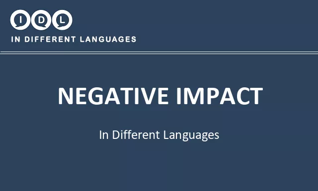 Negative impact in Different Languages - Image