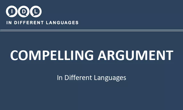 Compelling argument in Different Languages - Image
