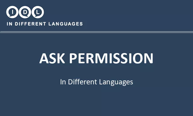 Ask permission in Different Languages - Image