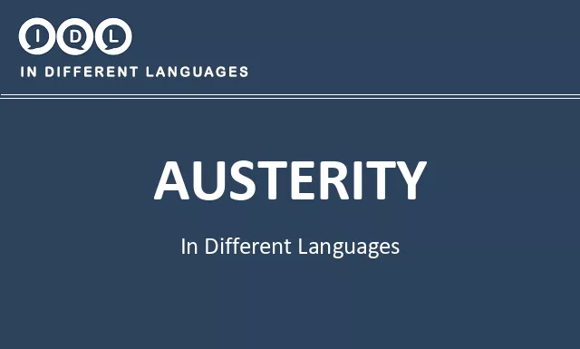 Austerity in Different Languages - Image