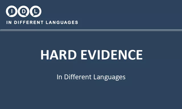 Hard evidence in Different Languages - Image