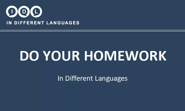 Do your homework in Different Languages - Image