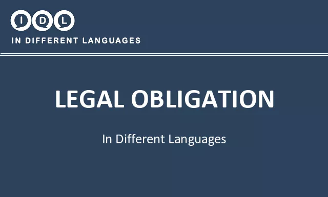 Legal obligation in Different Languages - Image