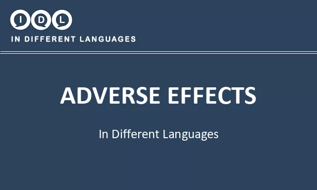 Adverse effects in Different Languages - Image