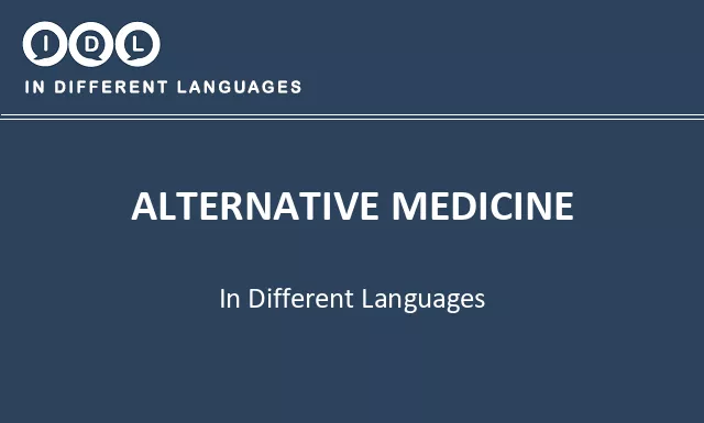 Alternative medicine in Different Languages - Image