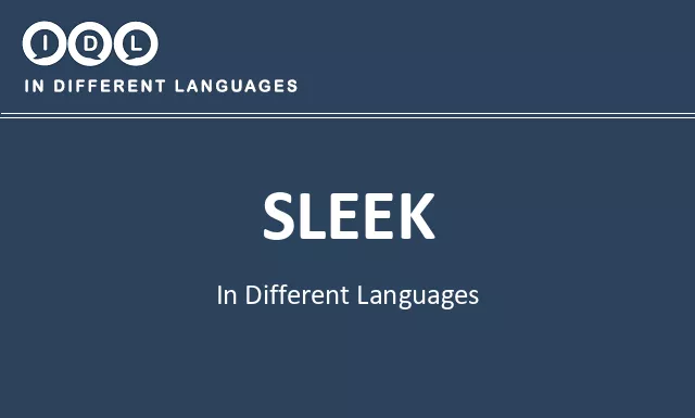 Sleek in Different Languages - Image