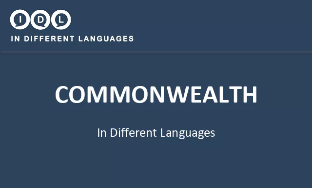 Commonwealth in Different Languages - Image