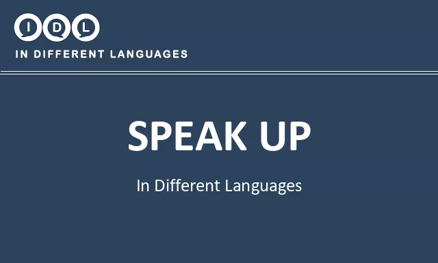 Speak up in Different Languages - Image
