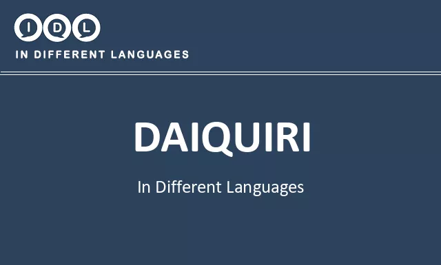 Daiquiri in Different Languages - Image