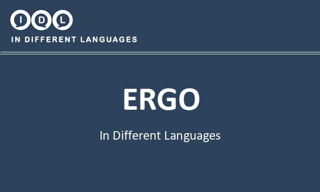 Ergo in Different Languages - Image