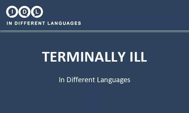Terminally ill in Different Languages - Image