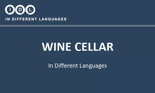 Wine cellar in Different Languages - Image