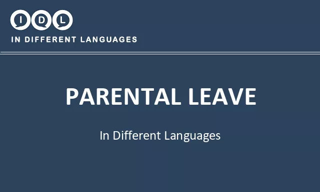 Parental leave in Different Languages - Image