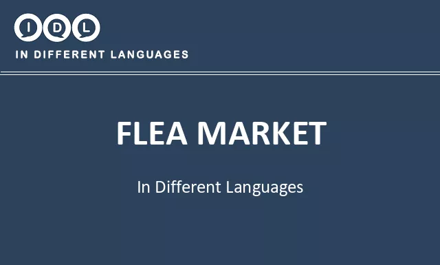 Flea market in Different Languages - Image