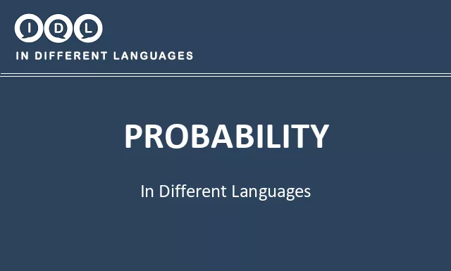 Probability in Different Languages - Image