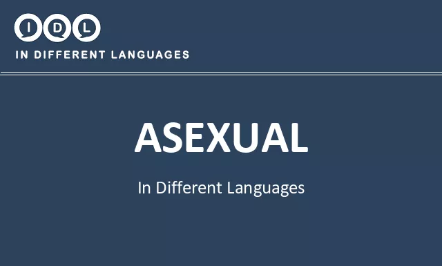 Asexual in Different Languages - Image