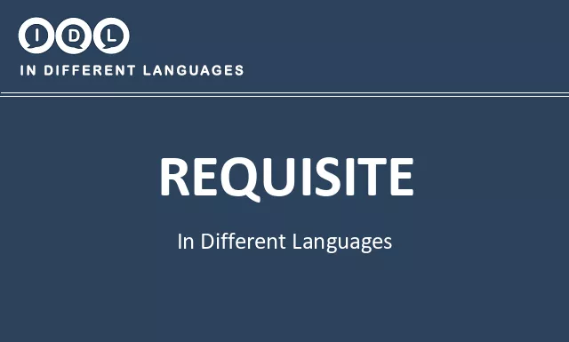Requisite in Different Languages - Image