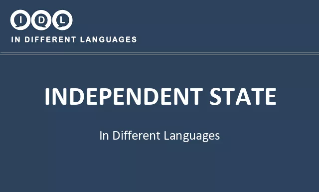 Independent state in Different Languages - Image