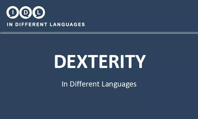 Dexterity in Different Languages - Image